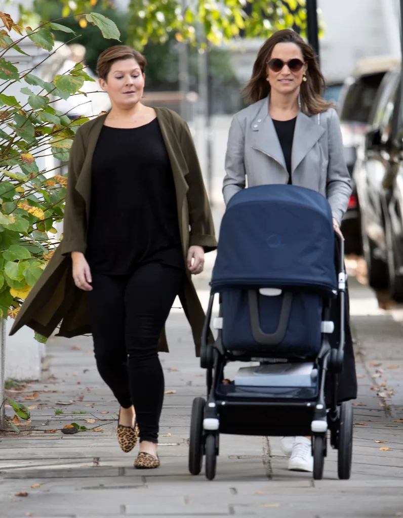Pippa middleton steps out with newborn baby son