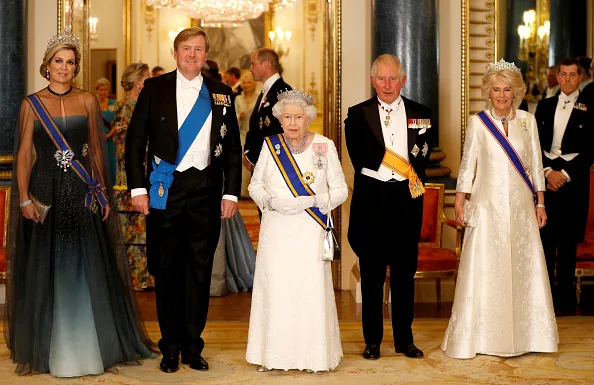 camilla parker bowles wears crown like tiara with queen