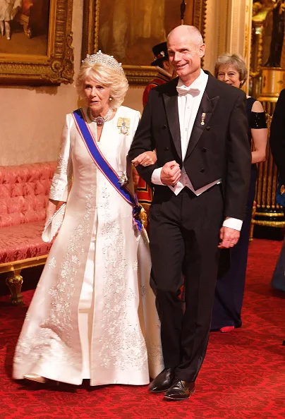 camilla parker bowles wears crown like tiara with queen