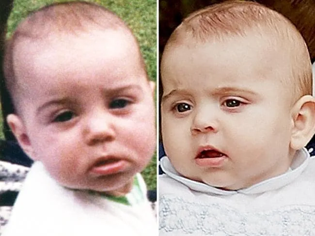 Catherine Middleton (left), Prince Louis