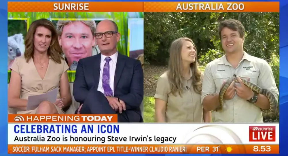 Nat and Kochie grilled Bindi and Chandler