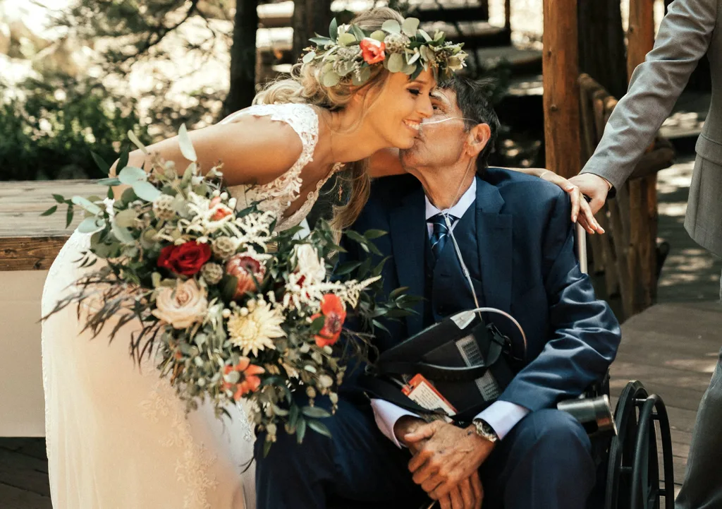 Bride dances with terminally ill dad in wedding video