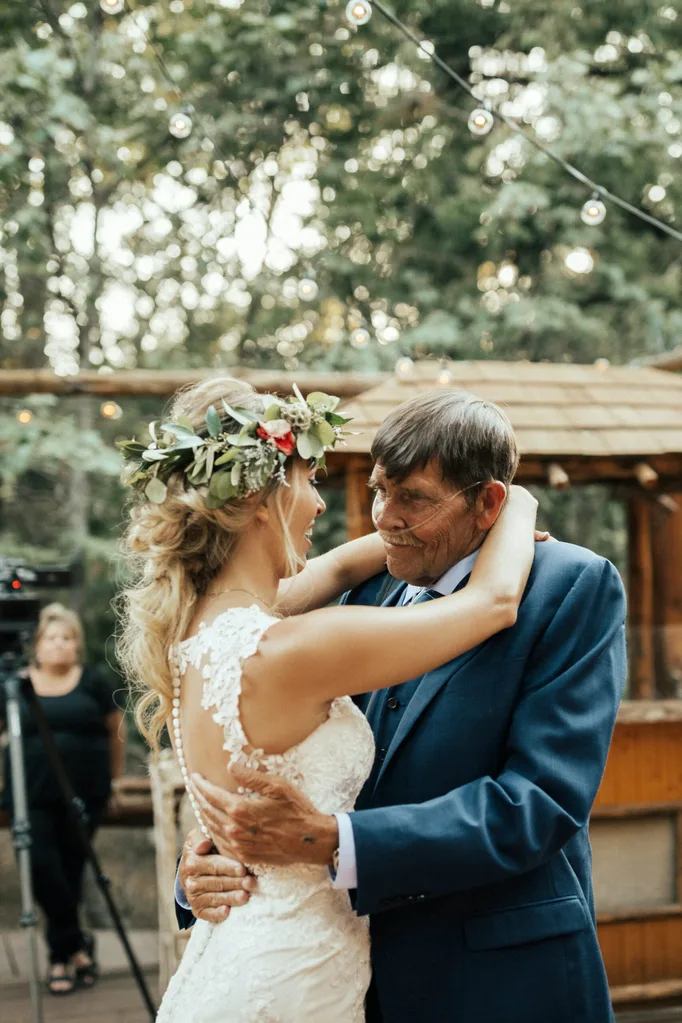 Bride dances with terminally ill dad in wedding video