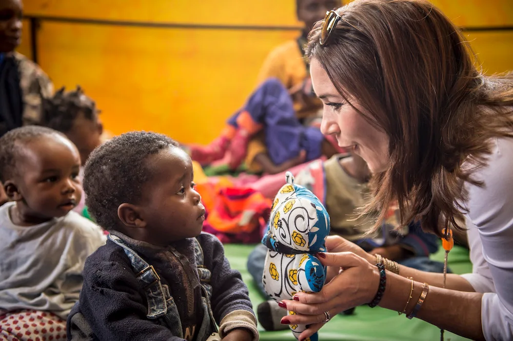 Princess Mary beams with baby in kenya
