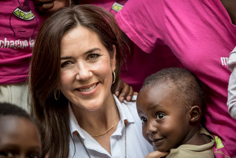 Princess Mary beams with baby in kenya