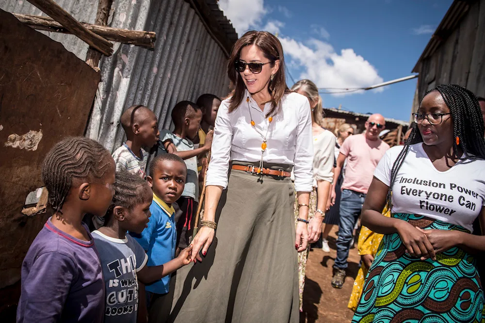 Princess Mary beams with baby in kenya