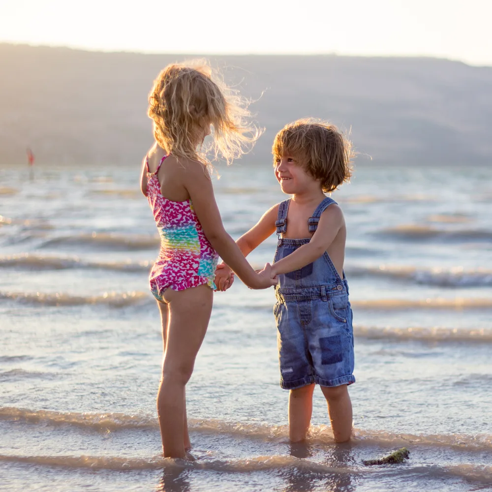 kids at the beach