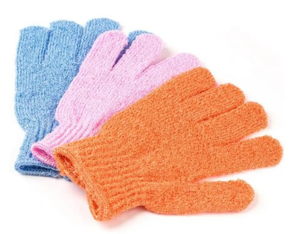 Exfoliating gloves