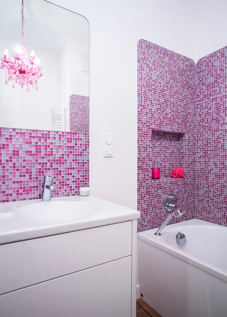 Try creating your own DIY vanity by painting the piece in modern colour tones or covering it with quirky printed wallpaper