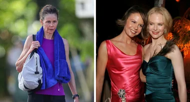 Antonia Kidman looks worn out after gym session