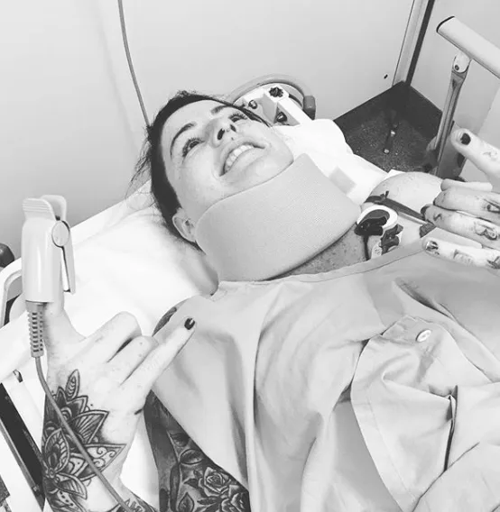 The voice winner karise eden hospitalised motorbike crash