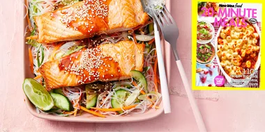 Spicy Salmon with Vermicelli Noodle Salad