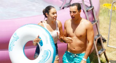 MAFS Davina flashes the flesh in denim on day out with beau