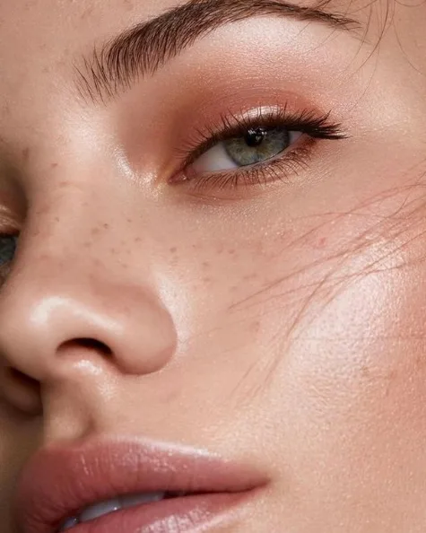 Woman with freckles