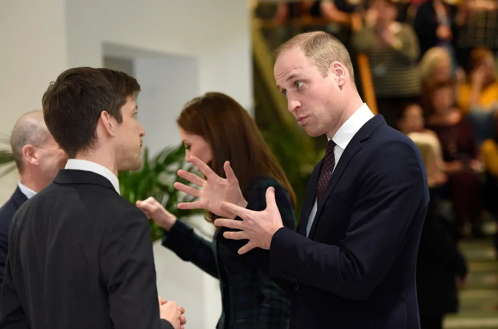 Prince William at tyre factory