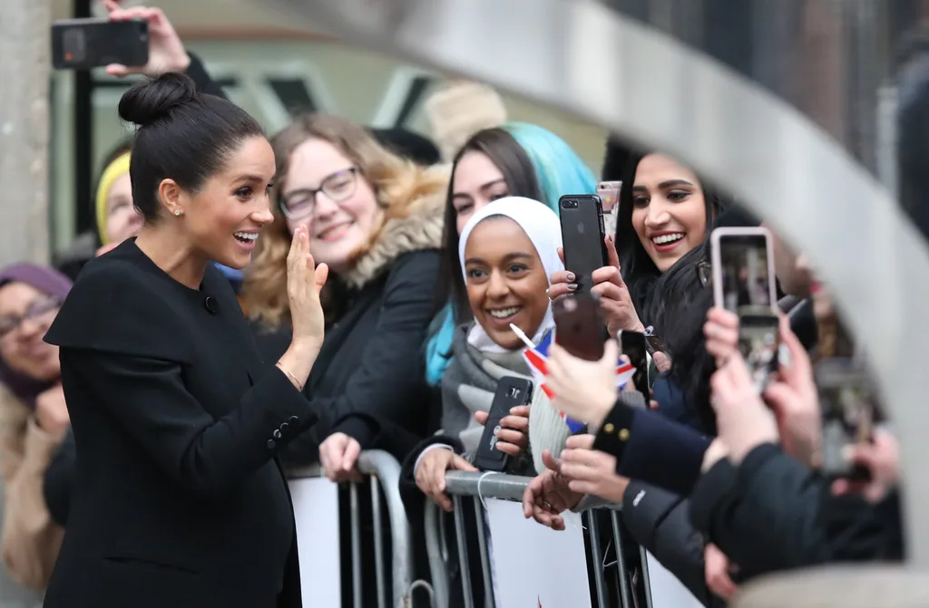 Meghan showing off her new bun