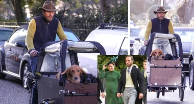 It turns out James Middleton takes his dogs CYCLING