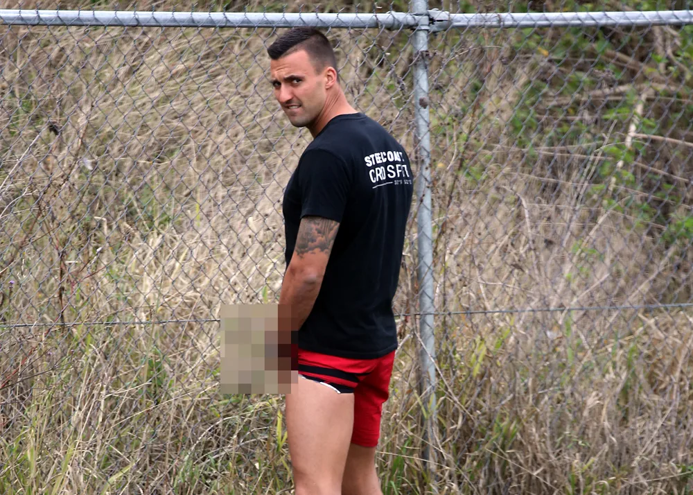 Married At First Sight Nic Jovanovic urinates in bush