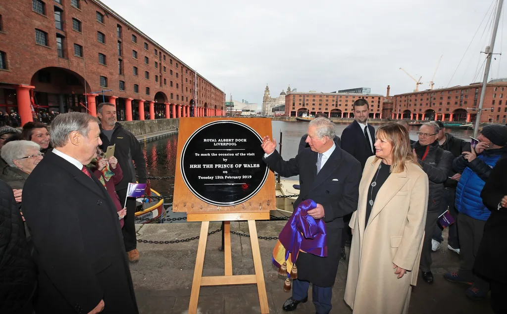 Prince Charles and Camilla at Royal Albert Dock