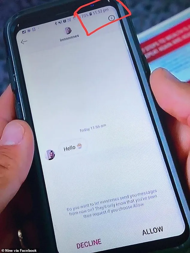 Screenshot of Sam Ball's phone MAFS