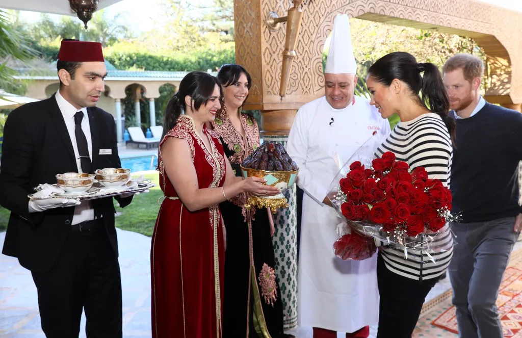 Meghan presented with flowers