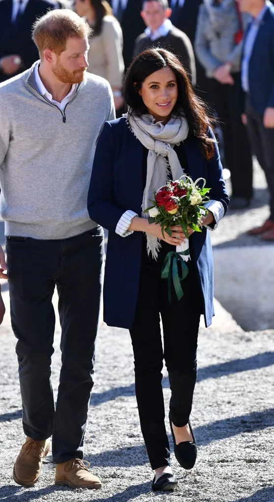 Meghan in trousers