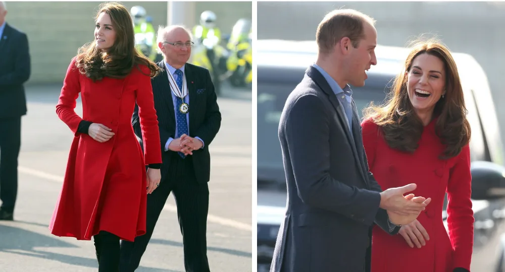 Kate in Carolina Herrera coat