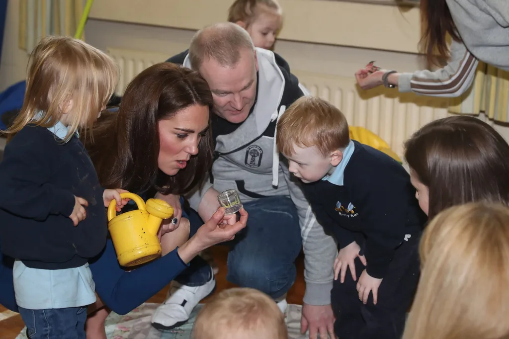Kate talking to children