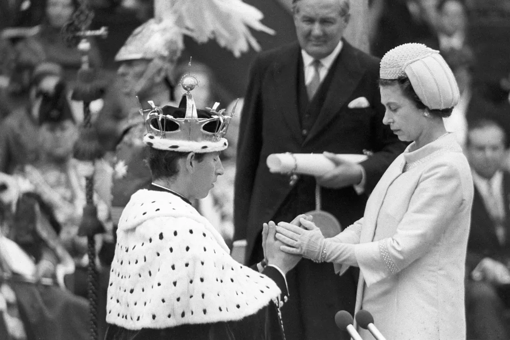 The Investiture of the Prince of Wales at Caernarvon Castle by his mother