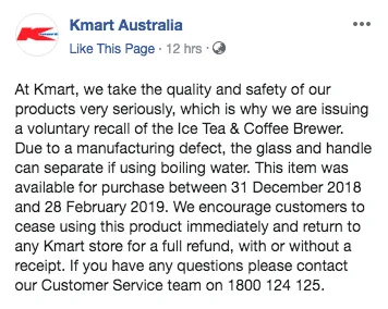 Kmart recall