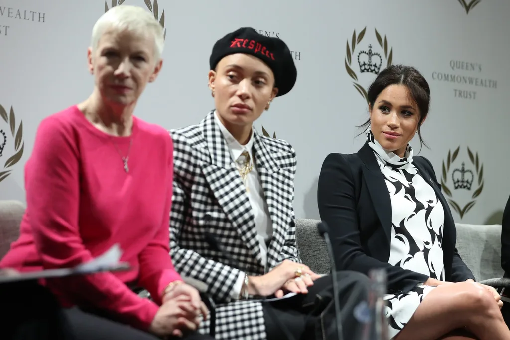Meghan with model Adwoa Aboah and Annie Lennox
