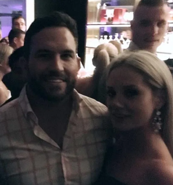 MAFS Dann Webb and Jessika Power at Brisbane bar