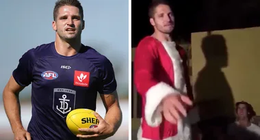 WATCH: Video emerges of AFL star Jesse Hogan stumbling around in underwear