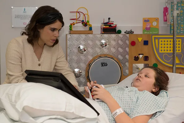 Eugenie with a young patient