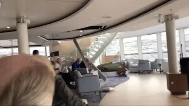 WATCH: Passengers THROWN around cruise ship in stormy waters