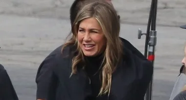 Jennifer Aniston beams on set amid pregnancy talk