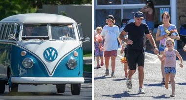 Ex Neighbours star Madeleine West enjoys day out with partner and VERY big brood