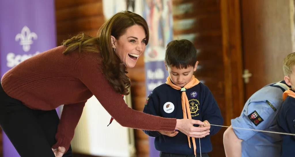 Kate spent the morning playing with young Scouts