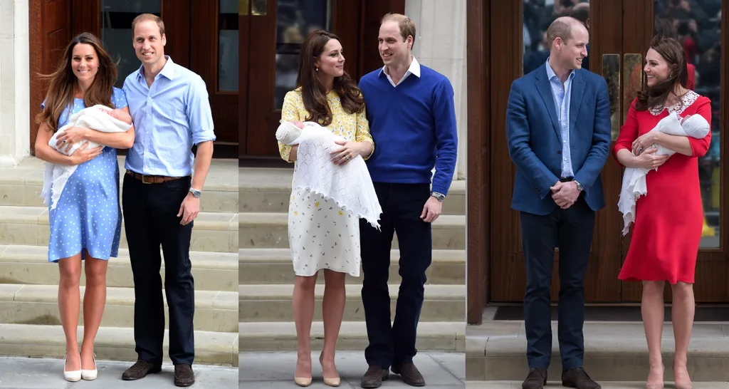 The Duke and Duchess of Cambridge show off their newborns