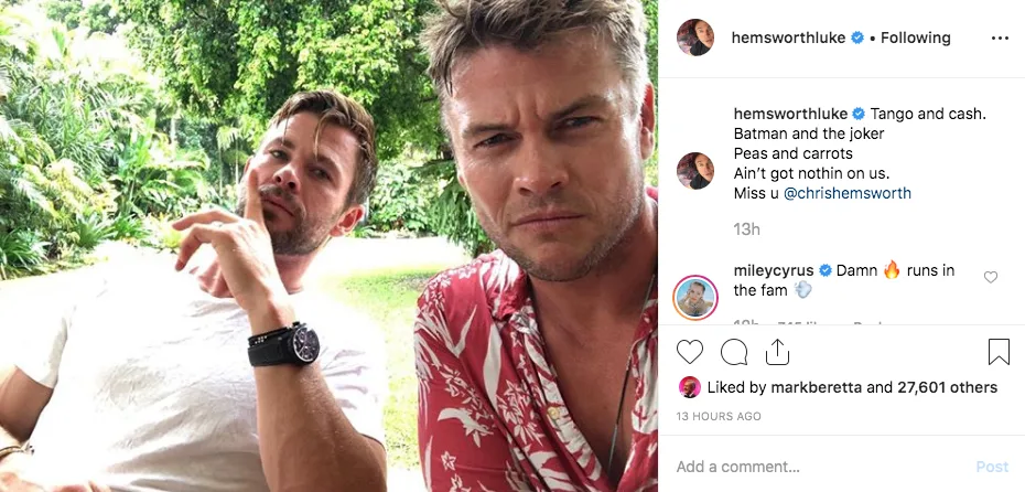 Chris and Luke Hemsworth