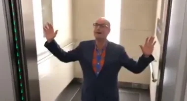 Kochie stuck in lift