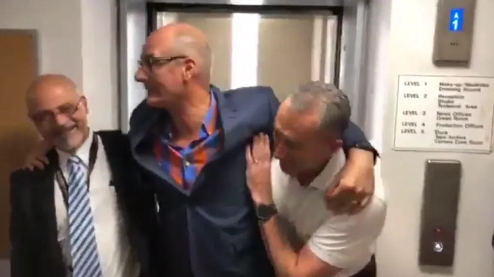 Kochie stuck in lift