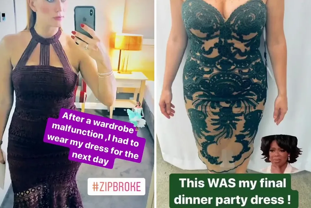 Jules Robinson's wardrobe malfunction