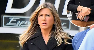 Jennifer Aniston spotted with VERY special ring on set of new film