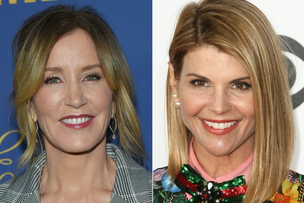 Actresses Felicity Huffman and Lori Loughlin.