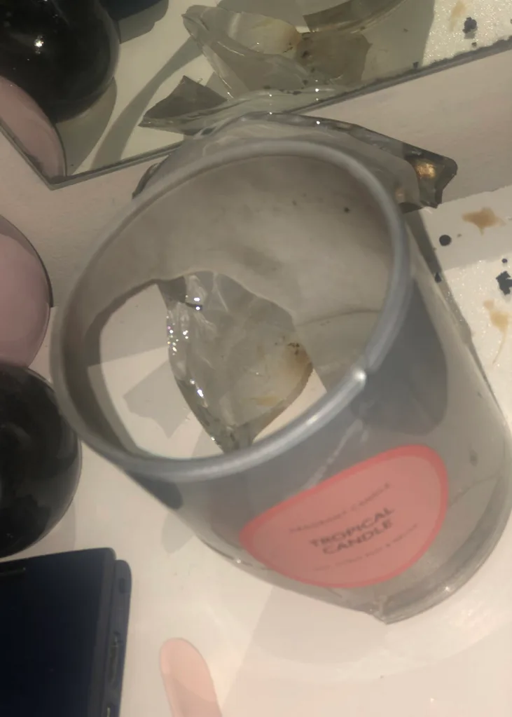 candle explodes kmart