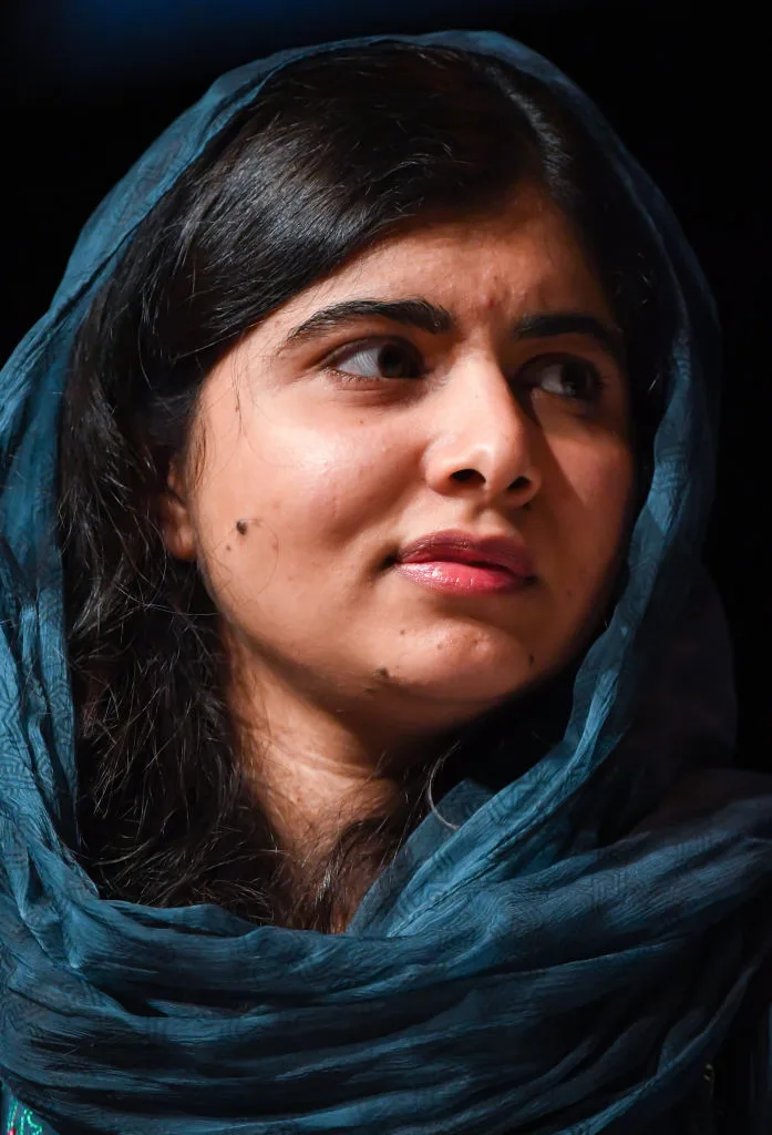 A portrait of Malala Yousafzai