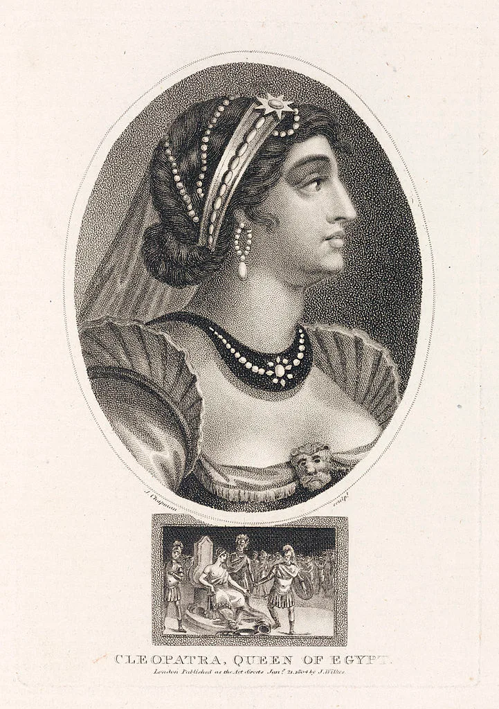A drawing of cleopatra, queen of egypt