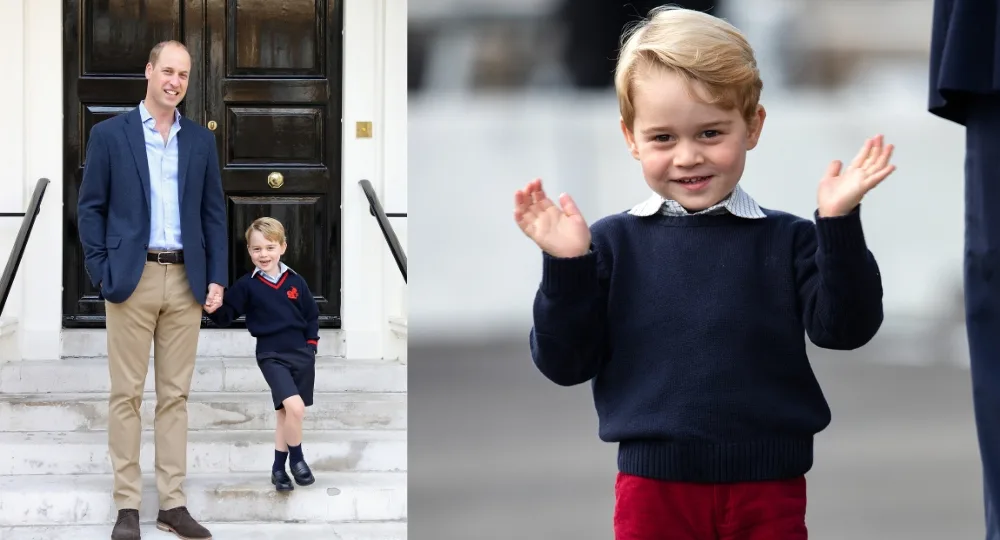 Prince George in his school uniform