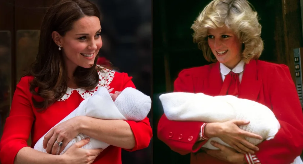 Kate and Diana pose on the steps of Lindo Wing